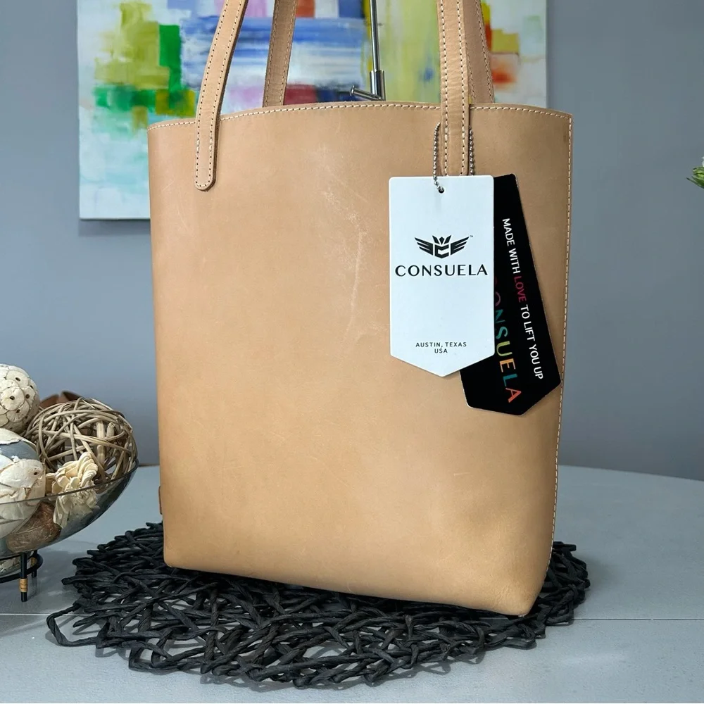 Consuela Diego Natural Leather Tote NWT - Picture 3 of 10